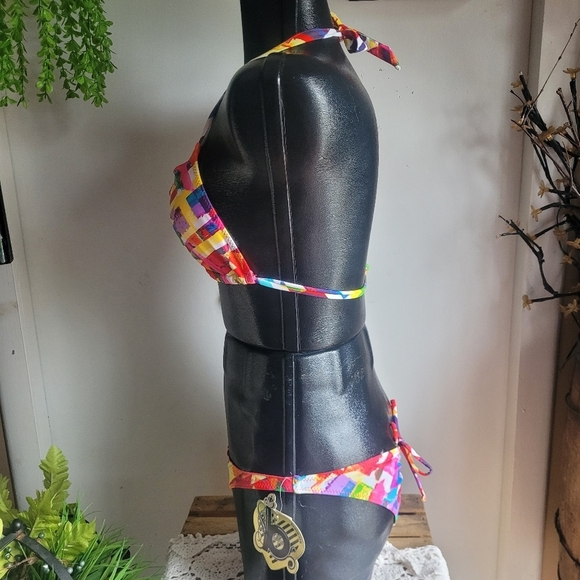 Bswim Bikini Swimsuit Multi Colored L - Picture 7 of 9